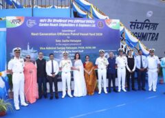 Indian Navy’s Next-Generation Offshore Patrol Vessel ‘Sanghmitra’ Launched at GRSE Kolkata